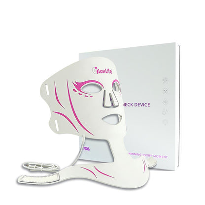 LED Light Therapy Mask & Neck | 5-Color Light Therapy For Face & Neck Care - GlowLife