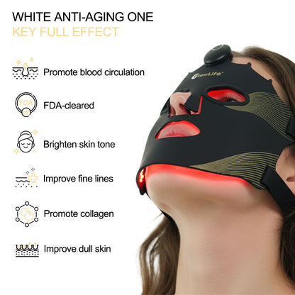 Wireless LED Light Therapy Mask | 7-Color Light Therapy For Wrinkles, Acne & Dullness - GlowLife