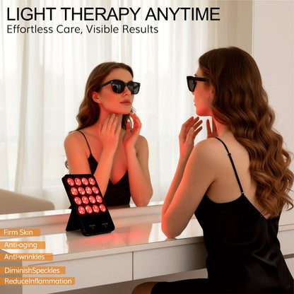 LED Light Therapy Panel - 3 Color Light Therapy for Anti-Aging, Acne & Brightening -GlowLife