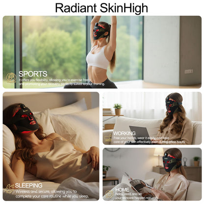 Wireless LED Light Therapy Mask | 7-Color Light Therapy For Wrinkles, Acne & Dullness - GlowLife