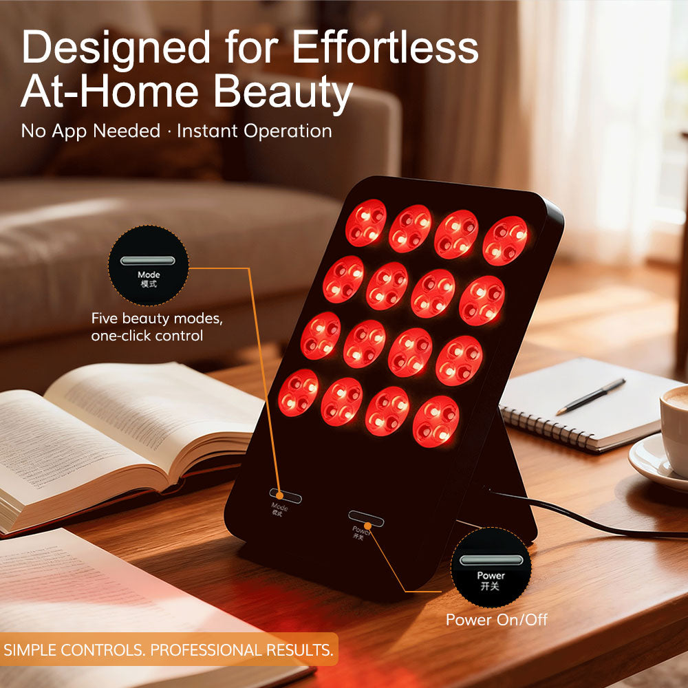 LED Light Therapy Panel - 3 Color Light Therapy for Anti-Aging, Acne & Brightening -GlowLife
