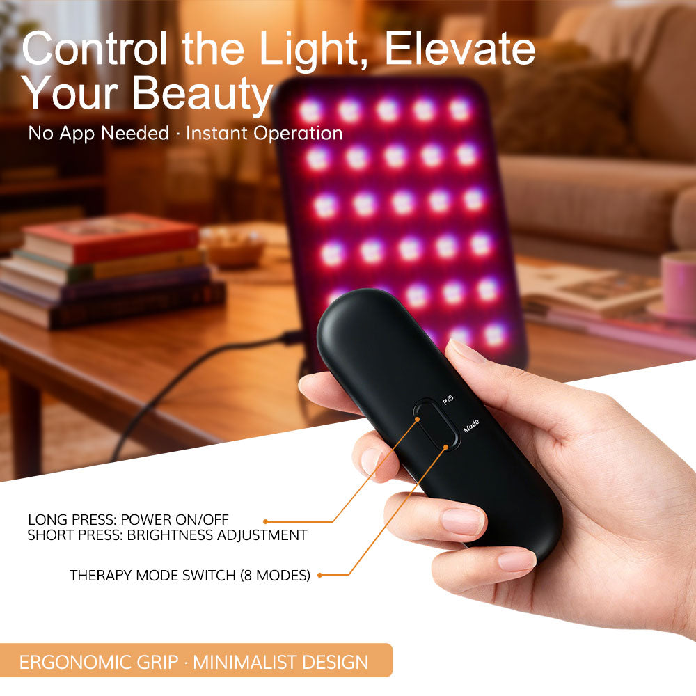 LED Light Therapy Panel - 5 Color Light Therapy for Wrinkles, Acne & Glow - GrowLife